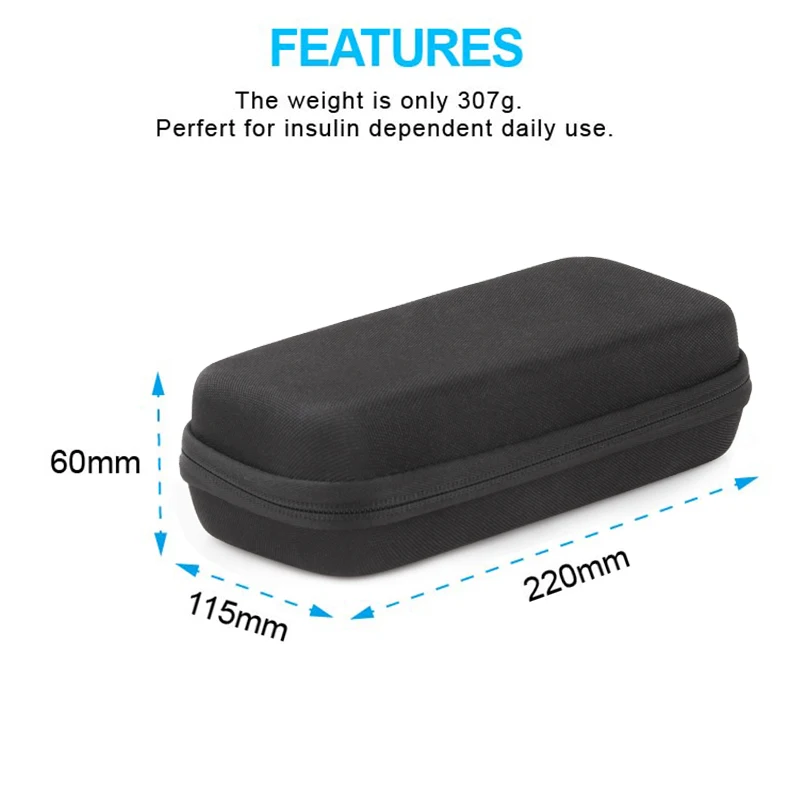HongJun custom insulin case travel waterproof shockproof thermometer cooler bag Cold temperature insulin case
