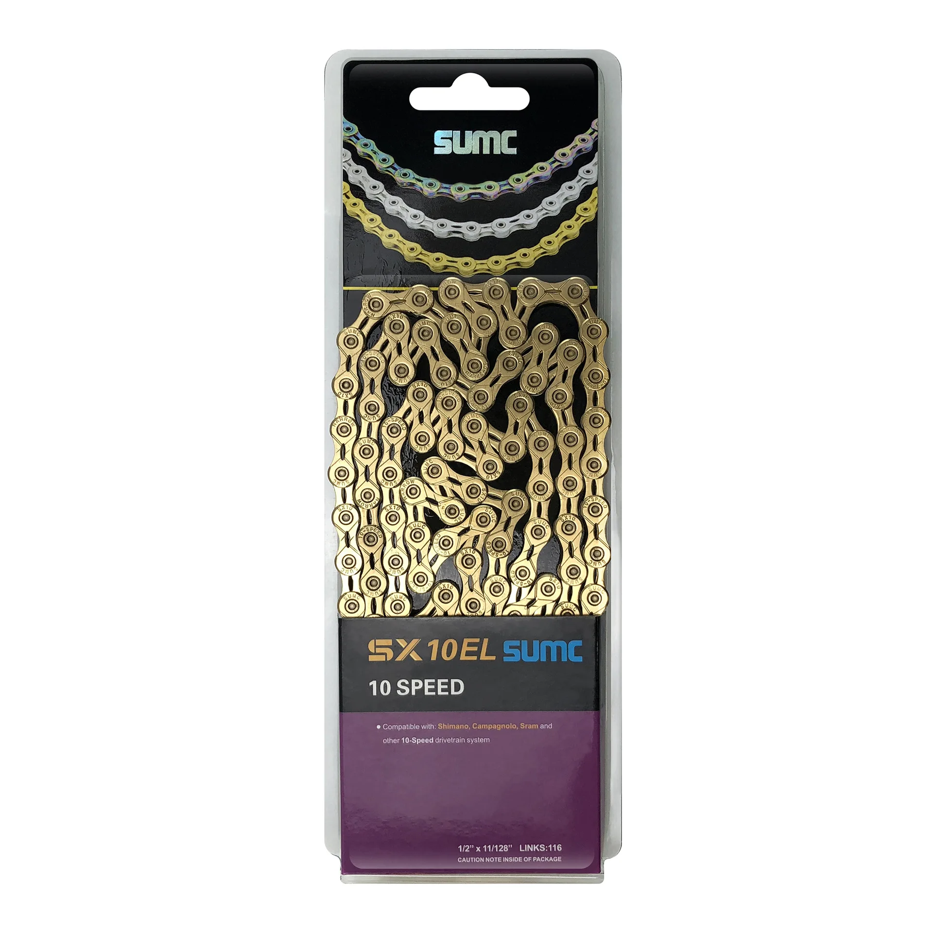 Wholesale SUMC MTB road bike variable speed chains 8S / 9S/ 10S/ 11S Full hollow anti-rust mountain bicycle chain Cycling Parts