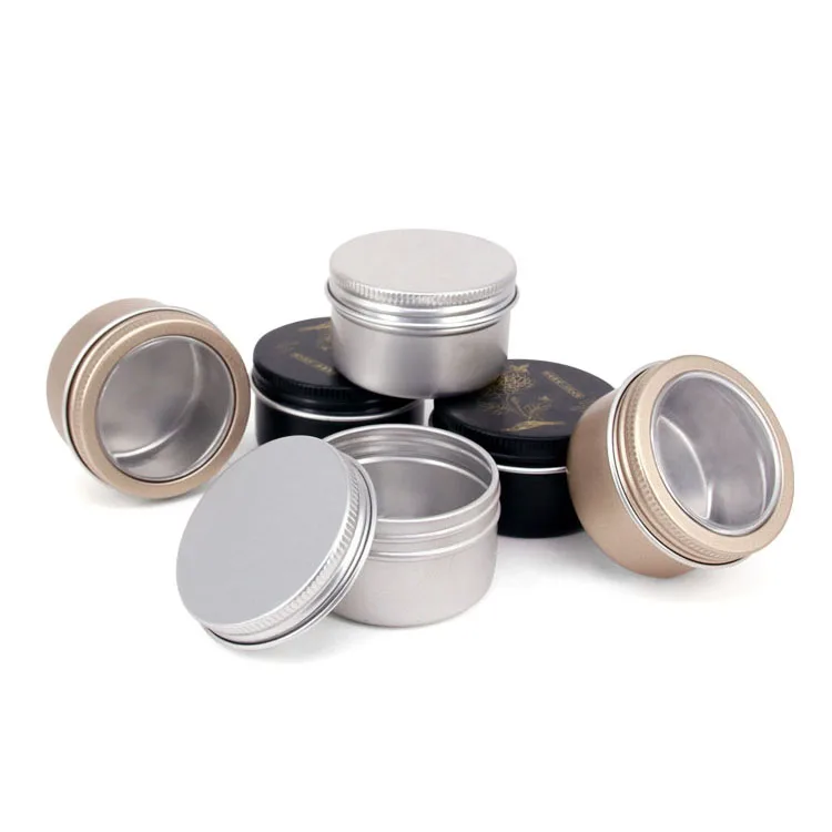 Aluminum candle tins Aluminum metal candle tins Aluminum Tins Cosmetic Round Cream Jars