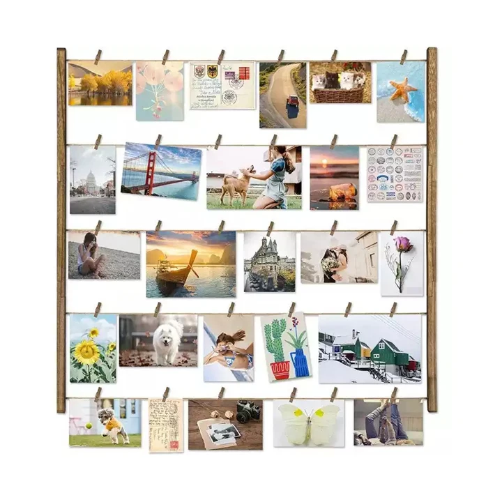 Pet Paw Print Imprint Kit Clay memorial keepsake Wooden Photo Picture Frame for Dog or Cat