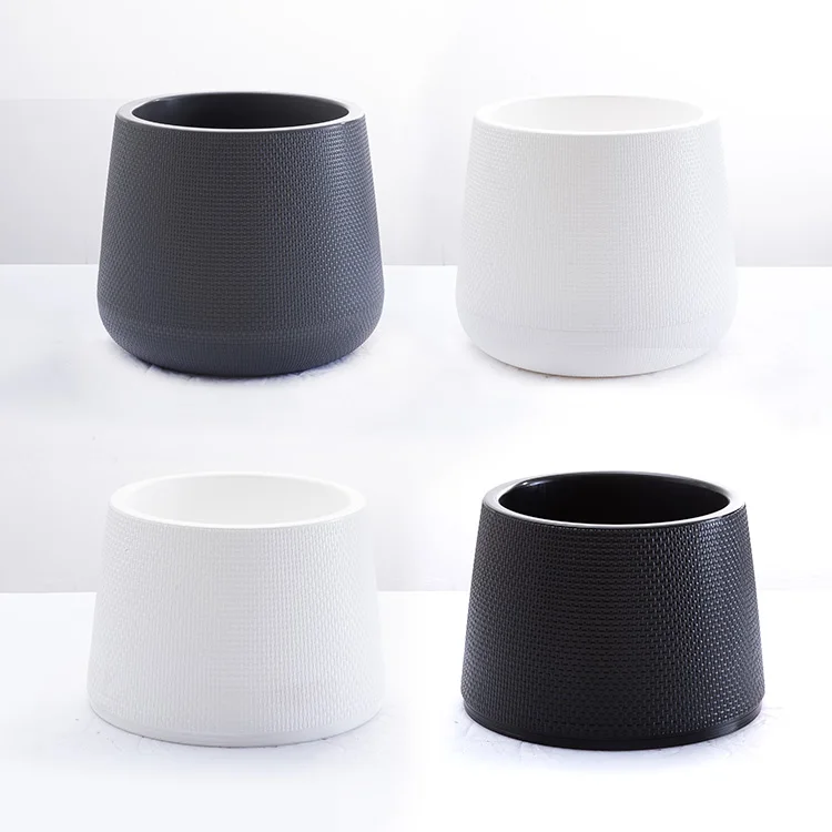 
China indoor miniature cube colorful stackable wholesale decorative recycled plastic flower pots 