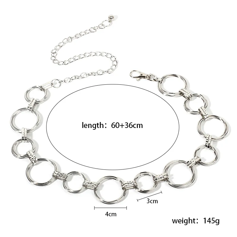  European and American Explosive Fashion Accessories Belts Ethnic Style Ladies Waist Circle Metal Womens