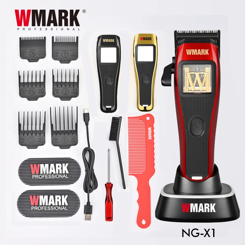 NG-X1 WMARK, оптовая продажа, 10000 об./мин., перезаряжаемые электрические парикмахерские машинки для стрижки волос, беспроводные триммеры для волос для салона