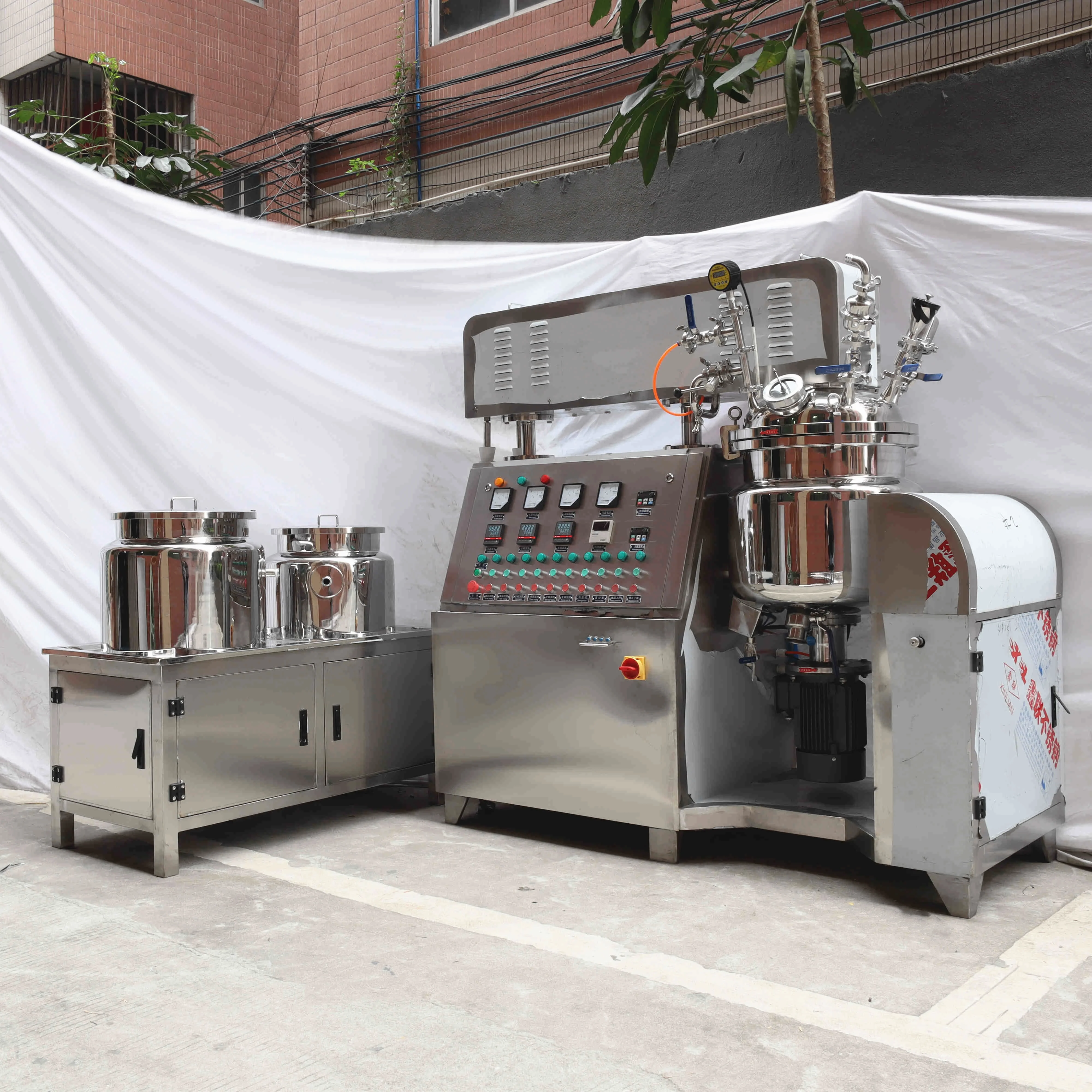 Vacuum Defoaming Mixing Machine, Stainless Steel Vacuum Homogenizer Cream Mixer, Stable Cosmetic Homogenizer