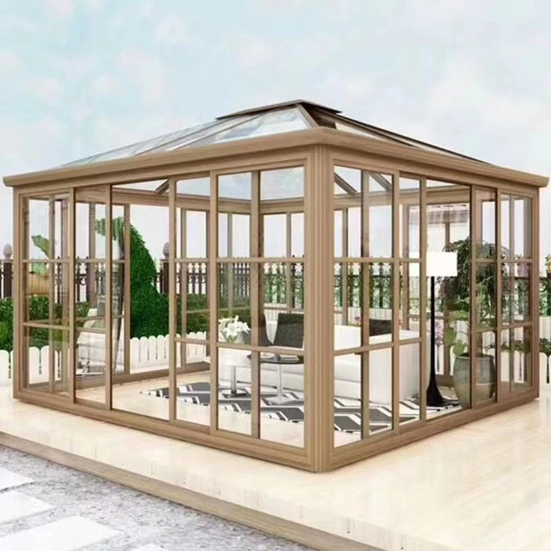 Extension Sunroom Veranda Garden 4 Season Comservatory Sun Room laminated glass for sunroom