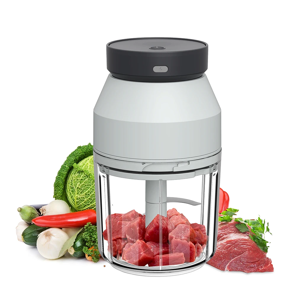 Hot Selling Portable Electric Mini Food Processor Manual Control Vegetable Chopper Sauce Blender Crusher Ice Shaver Function