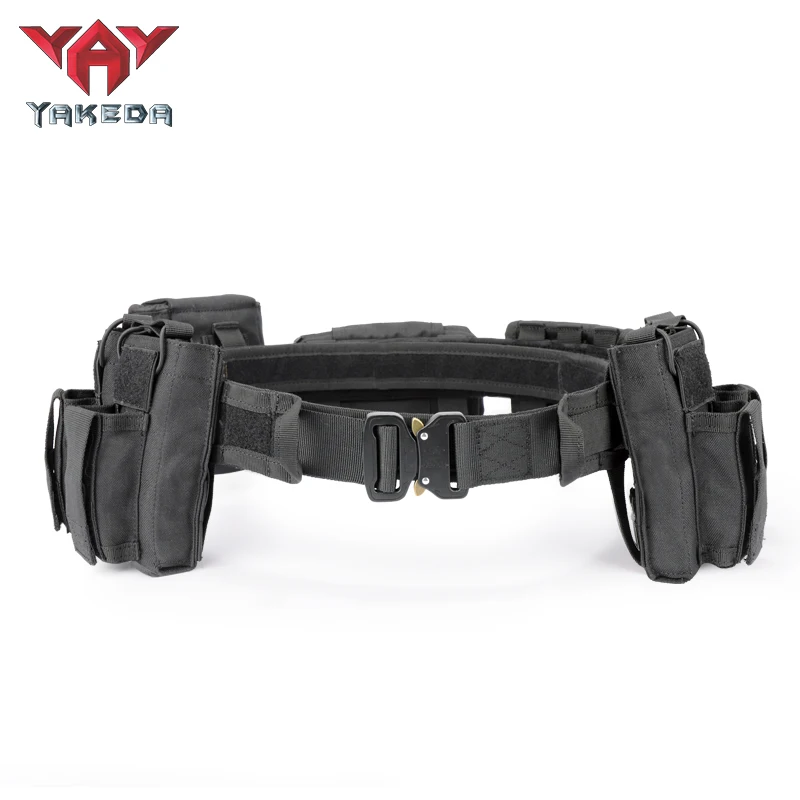 YAKEDA Multi-function Pocket Pouch 5-pieces Set Camo Style Outdoor Training Waist Belt Tactical Duty Utility Belt