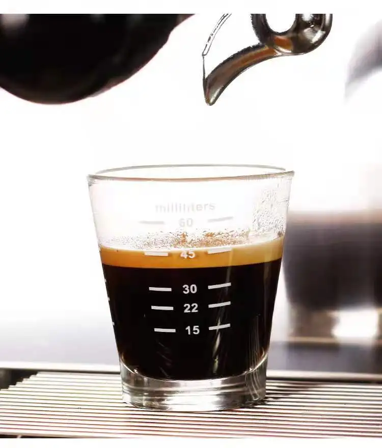 Wholesale custom logo Espresso coffee glasses wine whiskey cup 2oz small bullet shot glasses drinking mug