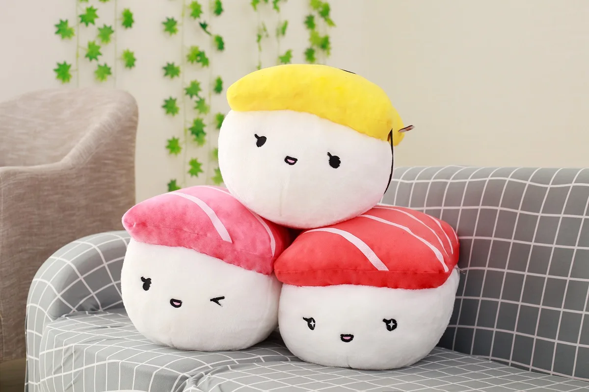 Super Soft Cartoon Plush Kawaii Sushi Pillow Stuffed Body Pillow