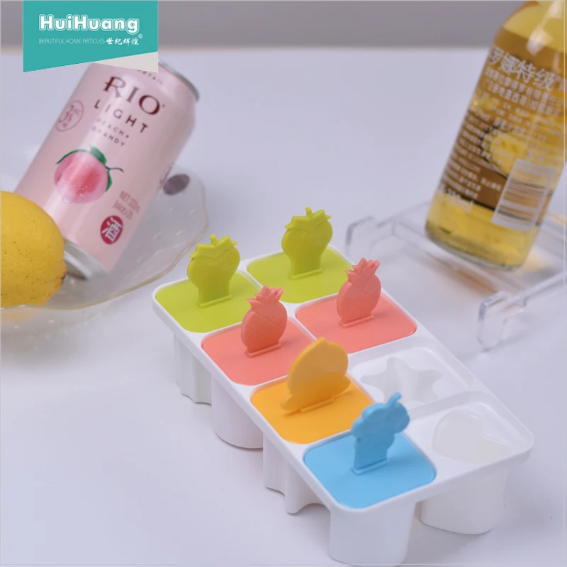 
Huihuang Shantou manufacturer food grade 8 pcs 1 set DIY tool ice cream mold ice pop mold plastic mold for ice cream 