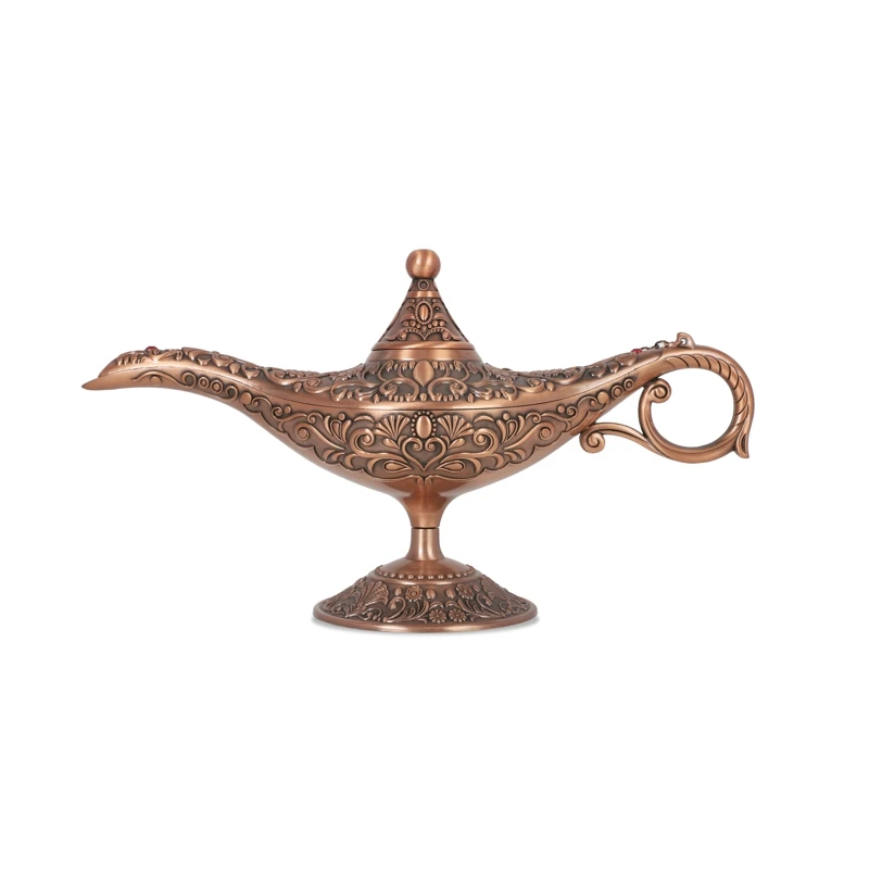 SHINNYGIFTS Thanksgiving Gift Home Decoration Ornaments Metal Arabian Style Magic Lamp Aladdin Lamp