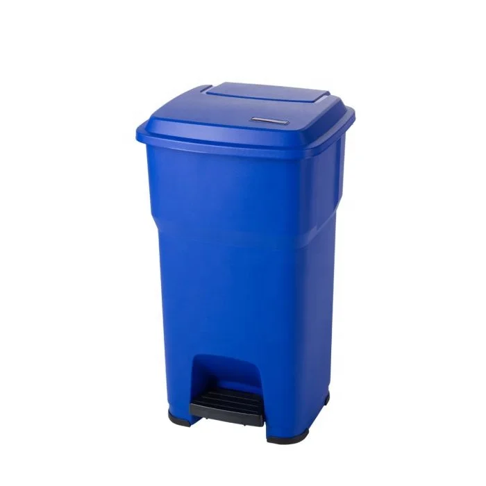100 Liter Garbage Can Outdoor Trash Bin Waste Bin PP Plastic Customized Logo Stainless Steel Painting Household Storage Bucket