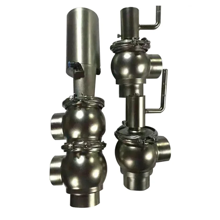 Beverage Normal Temperature 1-4 Stainless Steel Sanitary Pneumatic Manual Reversing Valve