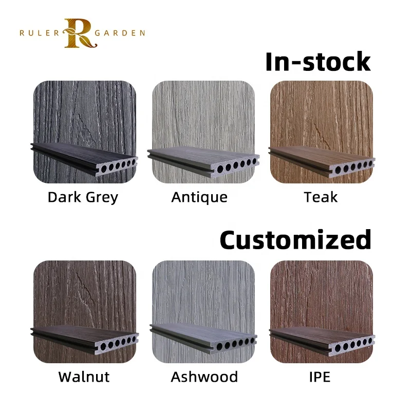 Customized modern decorative garden border aluminum composite wood fence