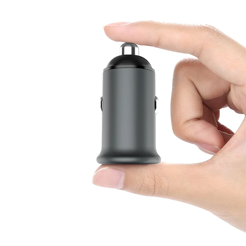 OEM mini dual usb car charger adapter qc3.0 portable ev mobile fast charging 20w 36w 38w 48w type c PD