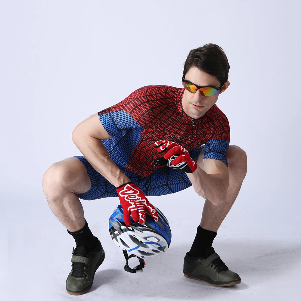 
wholesale custom oem mtb skinsuit mens team cycling jersey set short sleeve bicycle suit with pocket for men 