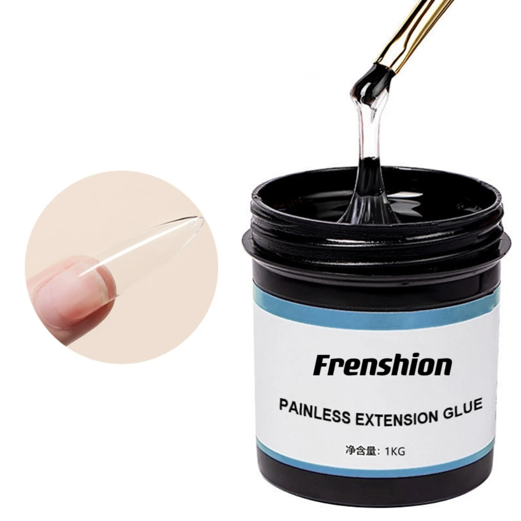 Customized 1kg builder clear gel extension no burning build multifunctional luxury crystal extension gel