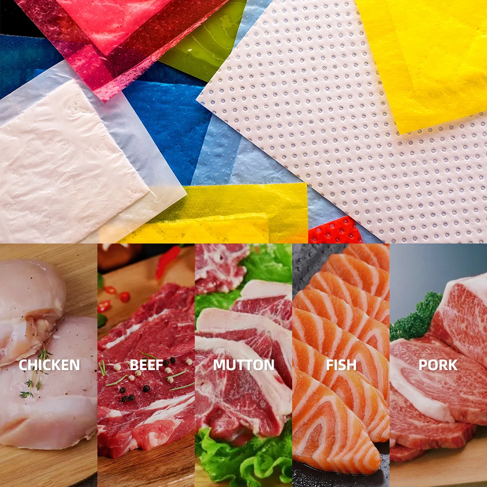 Absorbent Meat Pads OEM Seafood Fish Biodegradable Materials WATER ABSORB