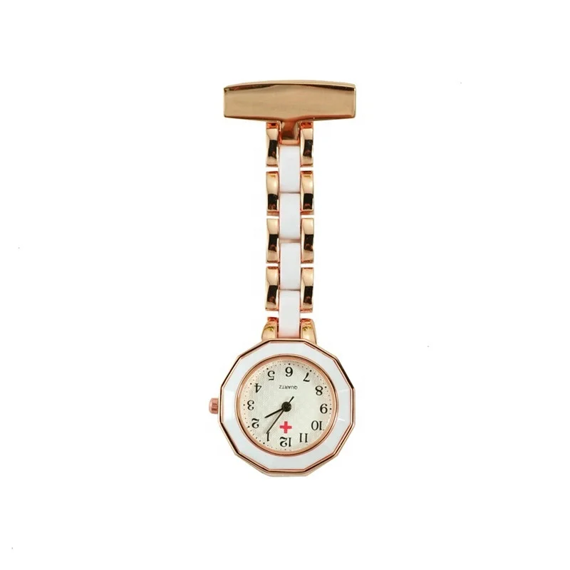 Niche design hospital medical quartz pocket nurse watch alloy metal chest watch factory direct sales