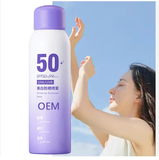 Заводская цена индивидуальный логотип SPF 50 стойкий масляный крем для макияжа Солнцезащитный спрей