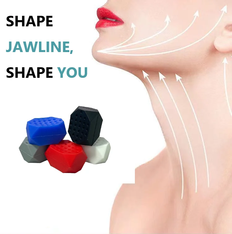 kit mouth facial jaw exerciser gym fitness ball shaper trainers chewing gum 2 pieces ddp 60lbs jawline exercise tool for women