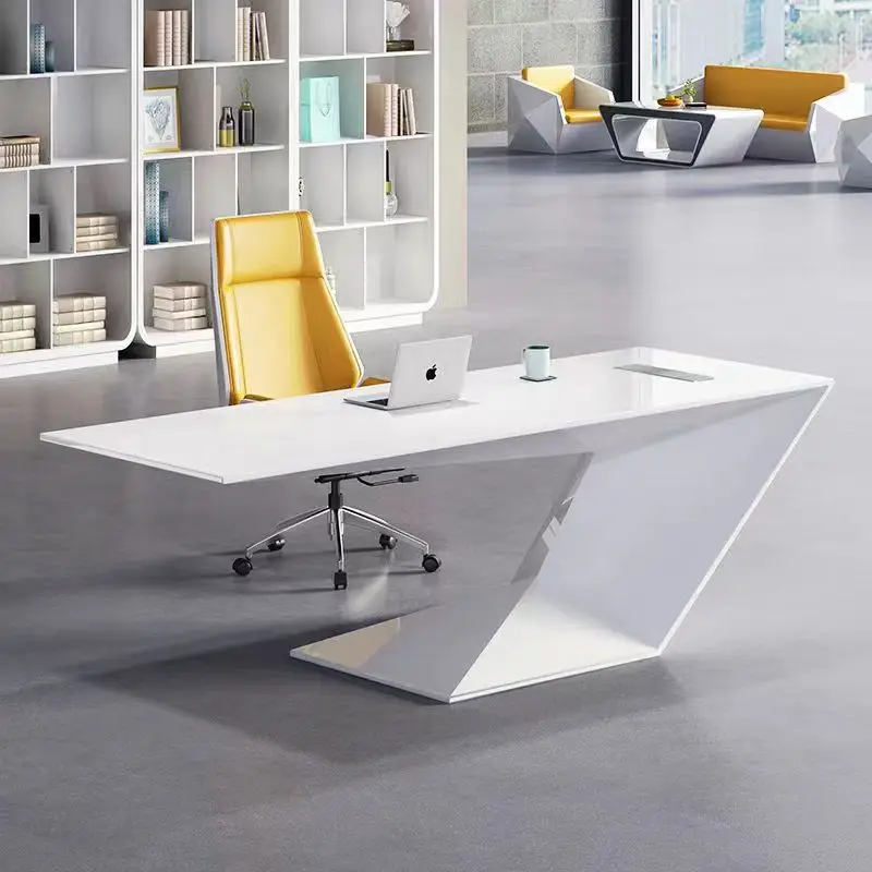 Shape baked paint boss desk single simple work table fashionable work table