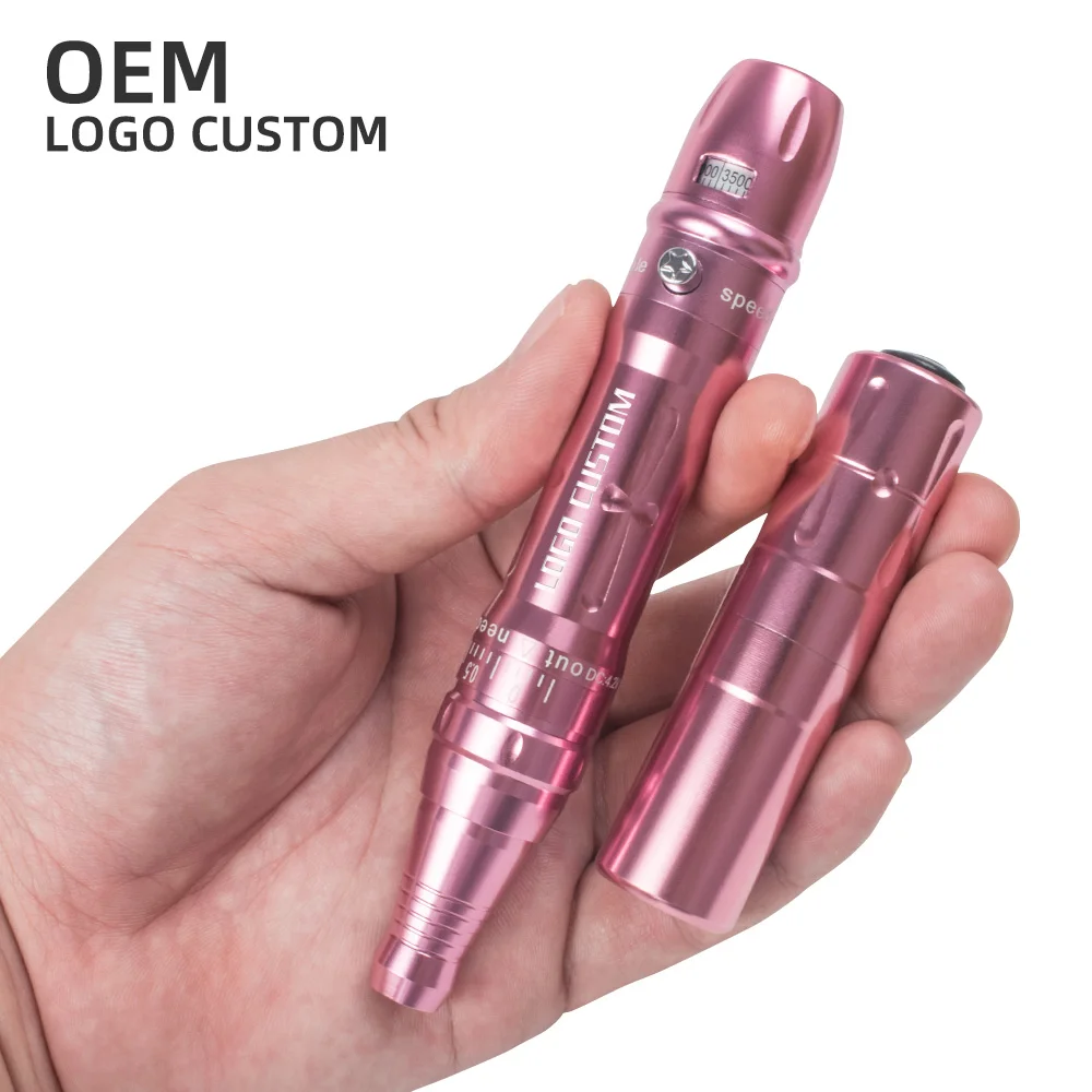 Factory Price OEM  Eyebrow machine with 2pcs Batteries ,Wireless Rotary Microblading Permanent Make up Eyebrow Tattoo Machine