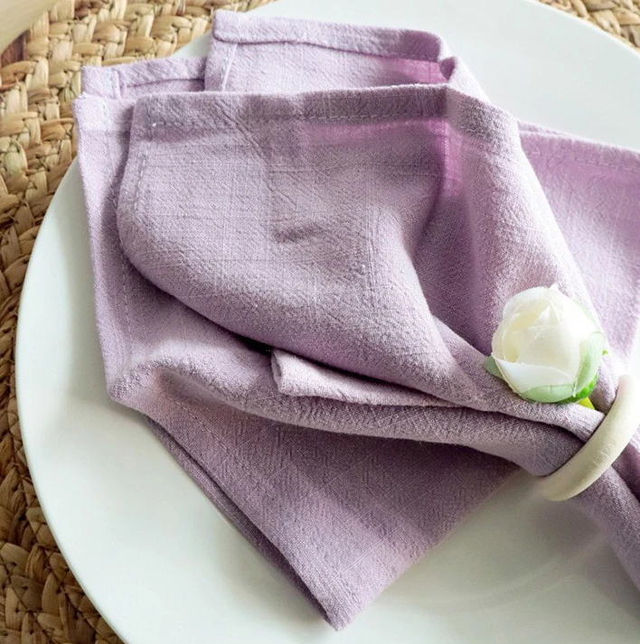 Wholesale Custom Printed 100% Cotton Marry Christmas Tea Towels Home Decorative Linen Napkins for Kitchen