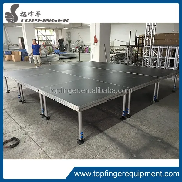 Factory Aluminum Stage Platform Stage Deck Aluminum Outdoor Four Legs Stage Podium For Concert Events Wedding