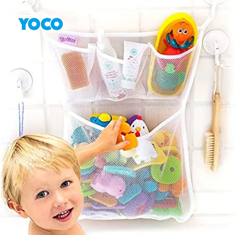 New Trend Baby Bath Toy Holder Bath Toy Storage Mesh Net Baby Bath Mesh Organizer