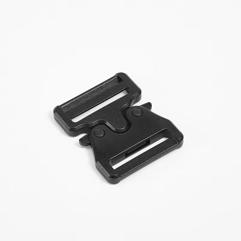 25mm black plastic bag accessories Tactical outdoor climbing webbing belt Adjustable quick side release buckle for cobra shape