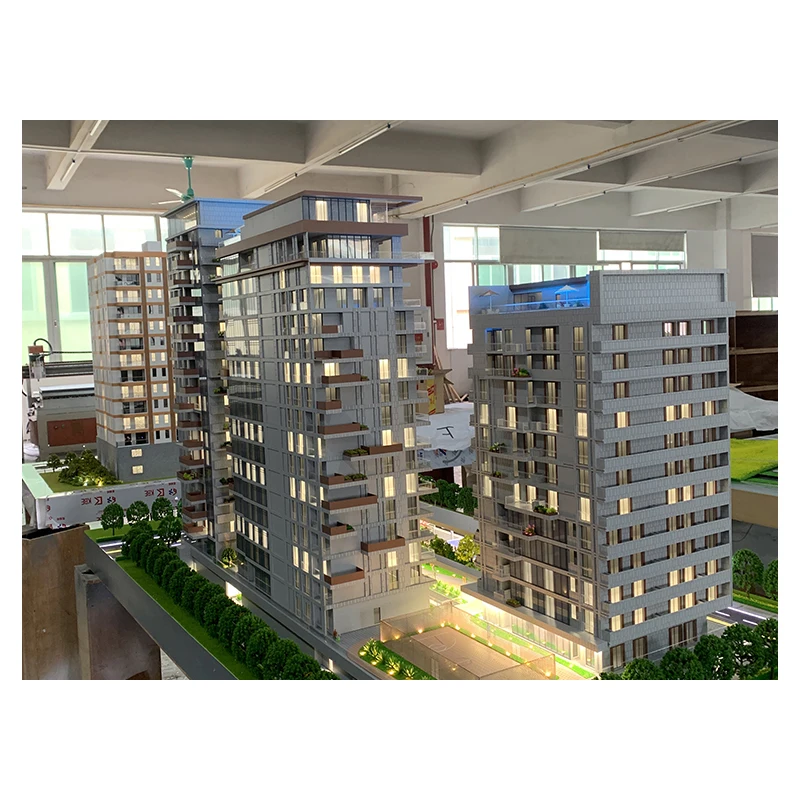 Custom Architectural Model 3D Models OEM ODM Architecture Building Models With Lighting