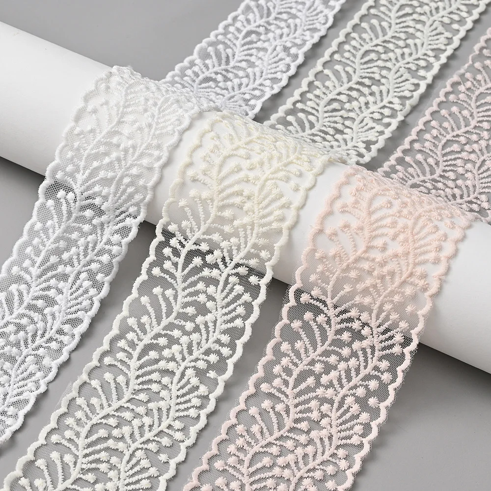 Guipure Lace Fabric for Wedding Lace LTZ084 High Quality Embroidered 2023 Hot Sales Europe and America Lace Polyester 7CM Width
