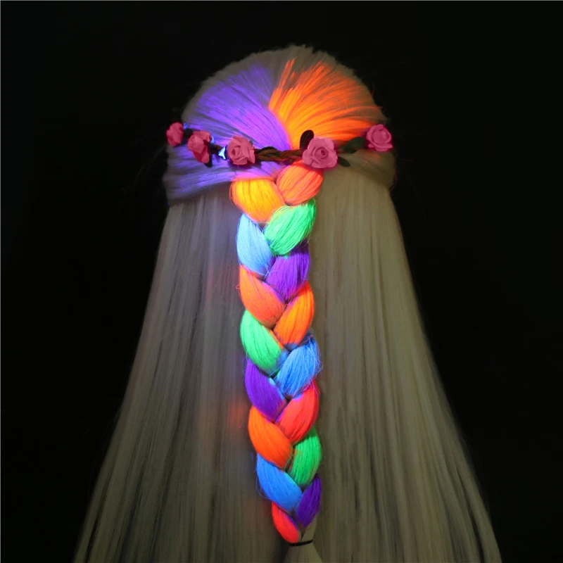 uv neon fluorescent temporary hair color dye cream glow in the dark for Halloween Party Club