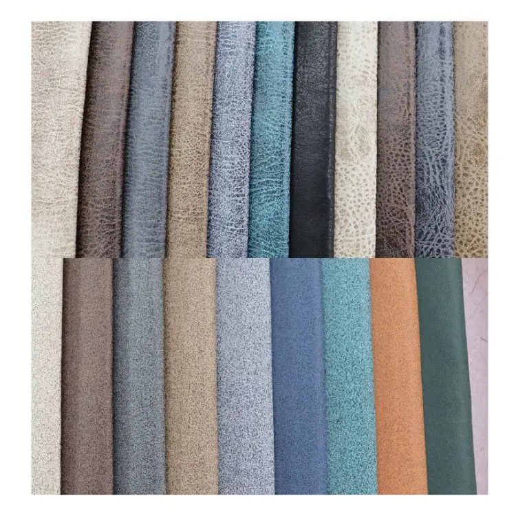 Shaoxing wholesale leather looking fabric for sofas upholstery