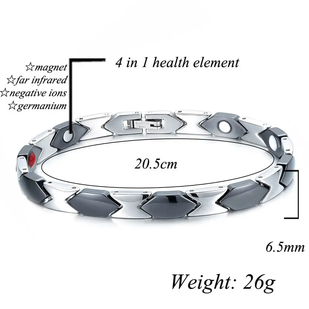 BioMagnetic Jewelry 4 in 1 Health Elements Women Ceramic Magnetic Bracelet Jewellery