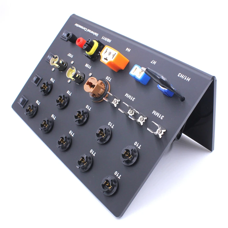 Led Car Light Desktop Auto Lamp Display Board T5 T10 T20 1156 led bulb test board for H1 H3 H4 H7 9005  headlight