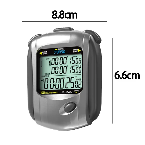 Simple Stopwatches for Sports Coaches Running Swimming Digital Stopawtch Four Rows 100 Track Handheld Count Up Timer