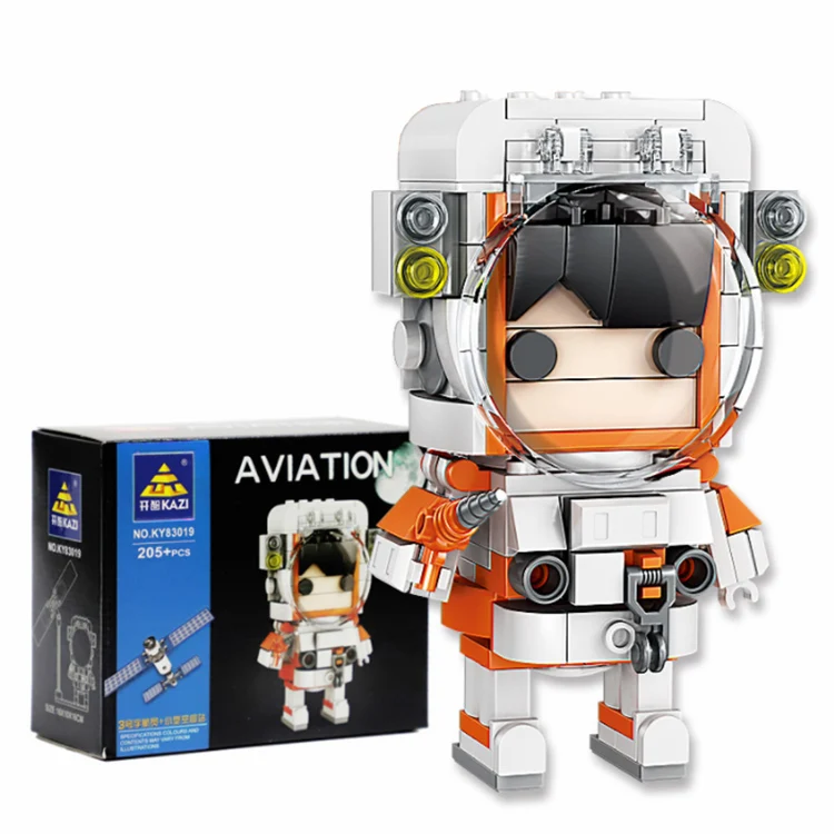 New Style Cute Astronaut Aerospace Space Rocket Assemble Bricks Educational Block Brick Toys For Kids