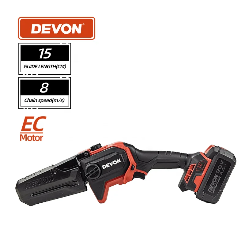 DEVON 4559-Li-20 Mini Chainsaw Electric Cordless Chainsaw Power Battery Chain Saws Portable Handheld Chainsaw