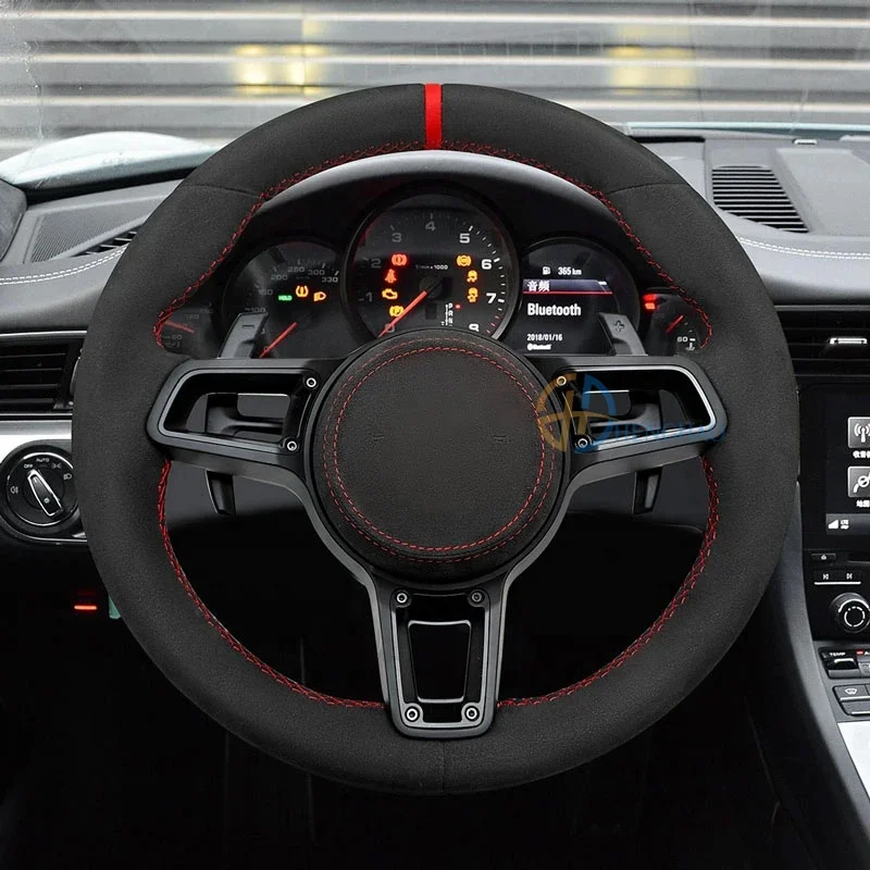 Кожаное рулевое колесо под заказ подходит для Porsche Panamera Cayenne Cayman 718 911 обновленный руль