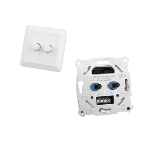 HY-2L200DIM-EU Terminal Block 84*84*44Mm Double Control Dimmer For Trailing Edge Phase Control