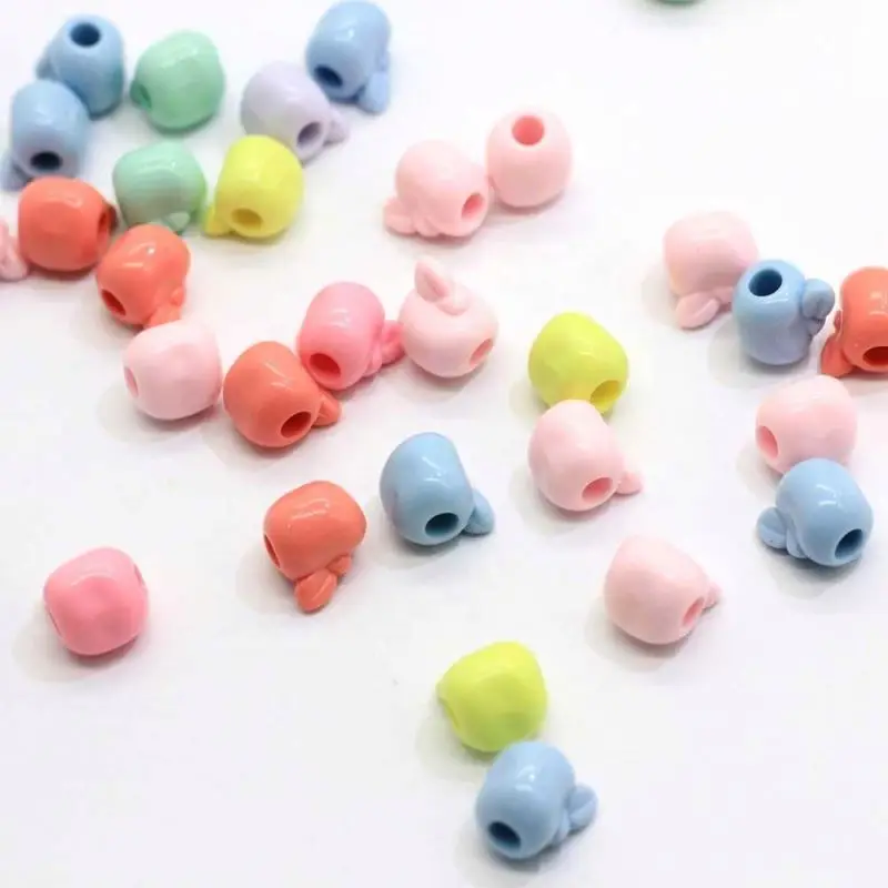 Top Sell Acrylic Pastel Beads Plastic  Fruits Beads with 2.5mm Hole for  Jewelry Making Necklace DIY 500G/BAG