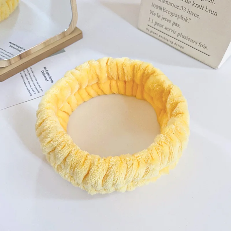 custom Women skincare Spa Facial Makeup Headband Soft Microfiber Wrist Washband Hair Wraps Headbands for Wash Face Shower Bath