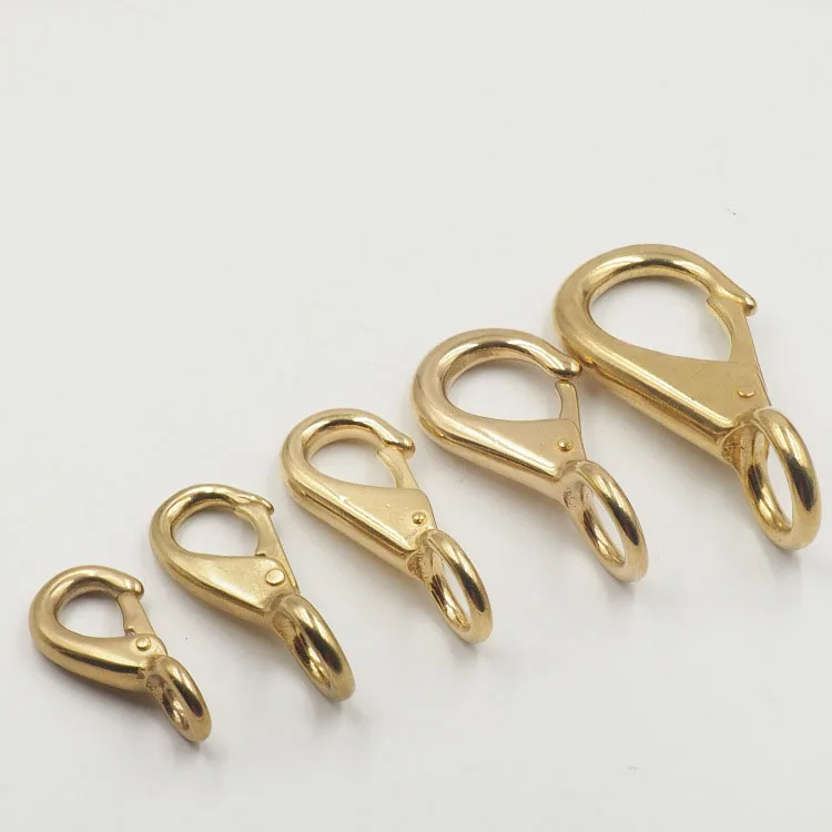 Solid brass lobster swivel snap hook