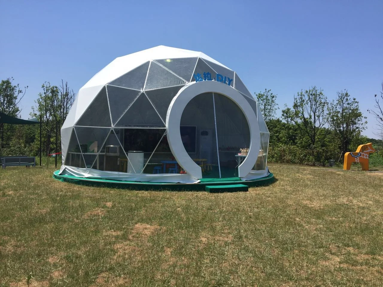 
8m Diameter Geodesic Dome Tent for Glamping and Event 