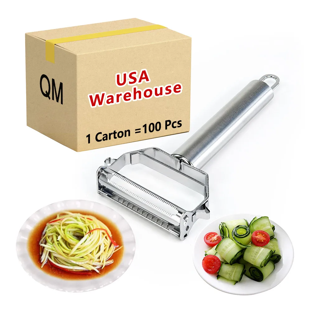 USA Warehouse Free Shipping Stainless Steel Potato Peeler With Grater Multifunctional Manual Kitchen Fruit Veg Gadgets