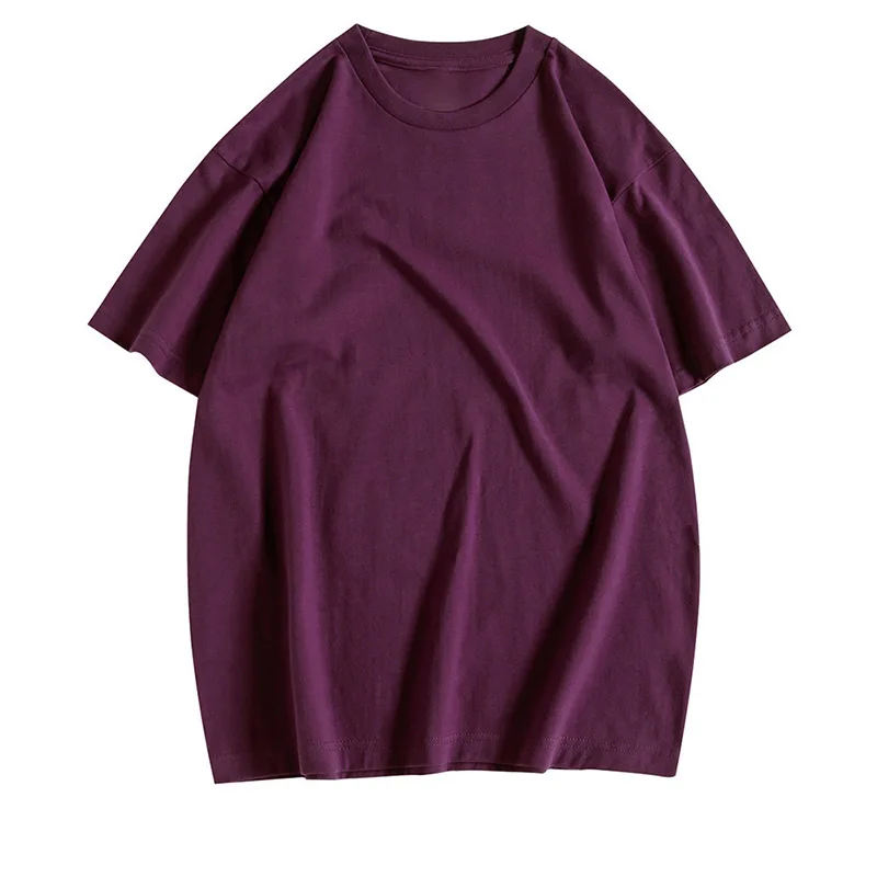 Футболка Базовая однотонная с коротким рукавом и круглым вырезом для мужчин и женщин, 100% хлопок