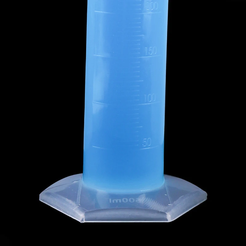 Laboratory graduated measuring cylinder plastic hexagonal base
