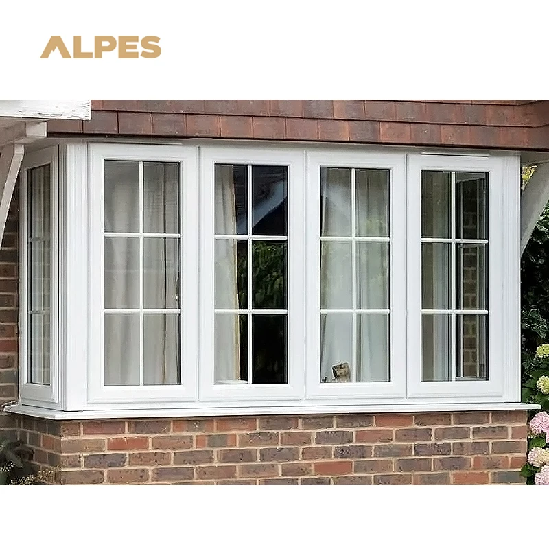 ALPES Modern Design Double Glazed UPVC Casement Windows Stainless Steel Vertical Opening Pattern Sliding PVC Window Bathrooms